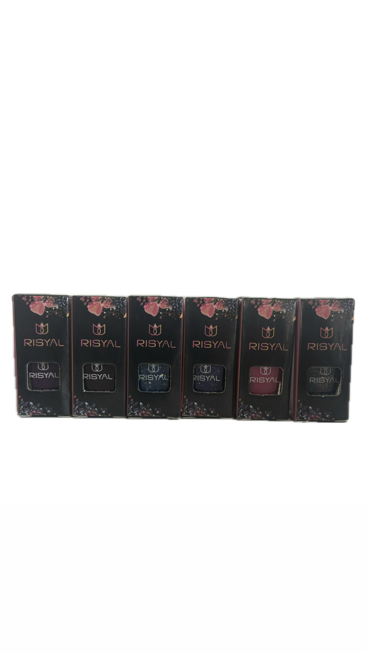 Levně Risyal Glitter Nail Polish Set, 6 x 7 ml