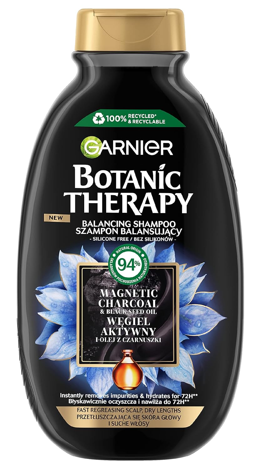 Garnier Charcoal čistící šampón na vlasy, 250 ml