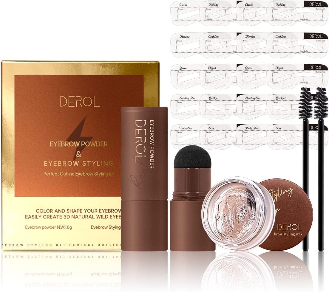 DEROL Sada razítek na obočí 18 g + 10 g