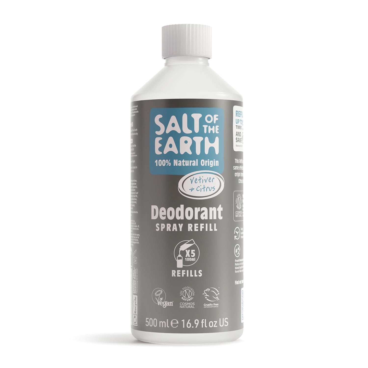 SALT OF THE EARTH NÁPLŇ Přírodní Deo Roll-on Vetiver-Citrus, 525 ml
