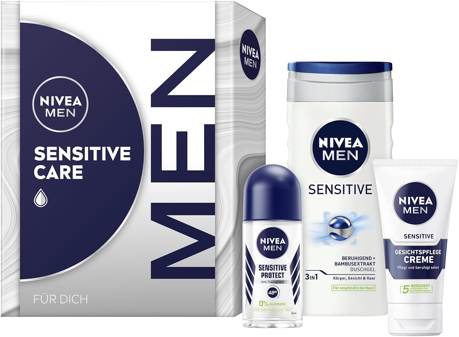 Dárková sada NIVEA MEN Sensitive Care 3 produkty