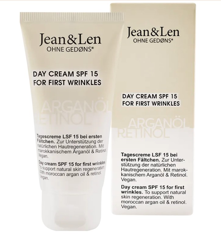 Jean&Len Jean & Len Regenerační denní krém SPF15 Arganový olej a retinol, na první vrásky 50 ml-bez krabice