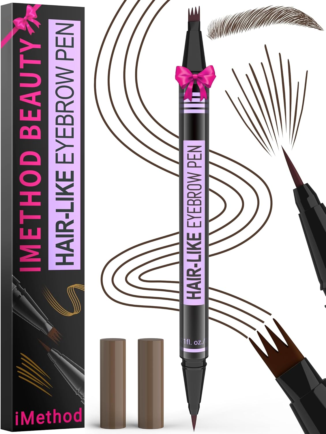 iMethod Eyebrow Pen - Kouzelná tužka na obočí 2 v 1 02 tmavě hnědá