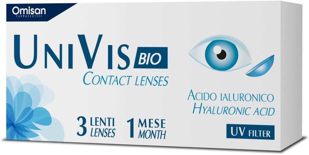 Kontaktní čočky Univis Bio, 3 měsíční kontaktní čočky pro korekci krátkozrakosti -2,00