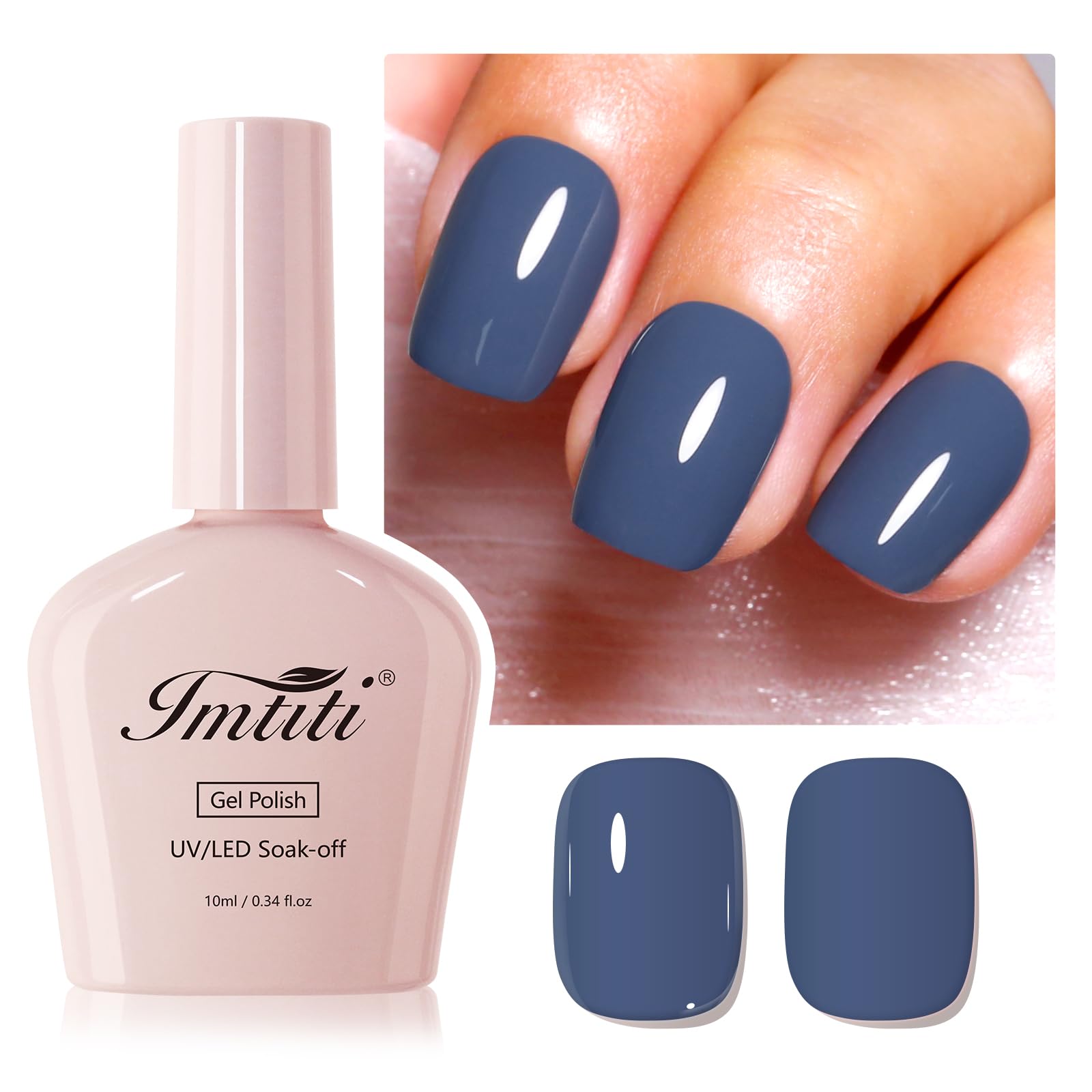 Imtiti Deep Grey Gel Nail Polish N6, 10ml