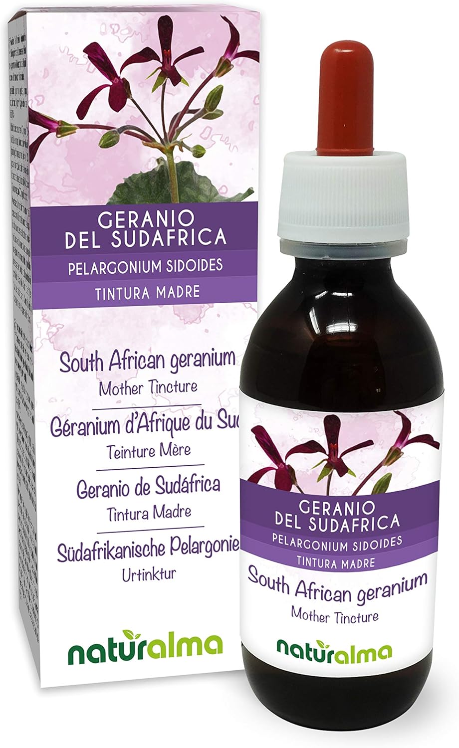 Naturalma Kořeny pelargonie jihoafrické (Pelargonium sidoides) tinktura 120 ml
