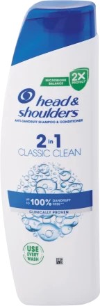 Head & Shoulders head&shoulders Šampon proti lupům Classic 2in1, 300ml poškozené víčko