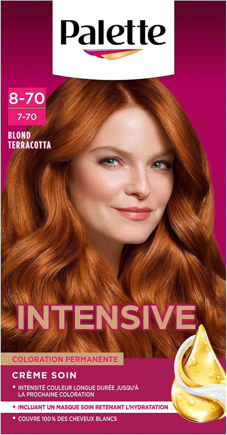 Schwarzkopf Palette INTENSIVE permanentní barva na vlasy 8-70 Terracotta Blonde