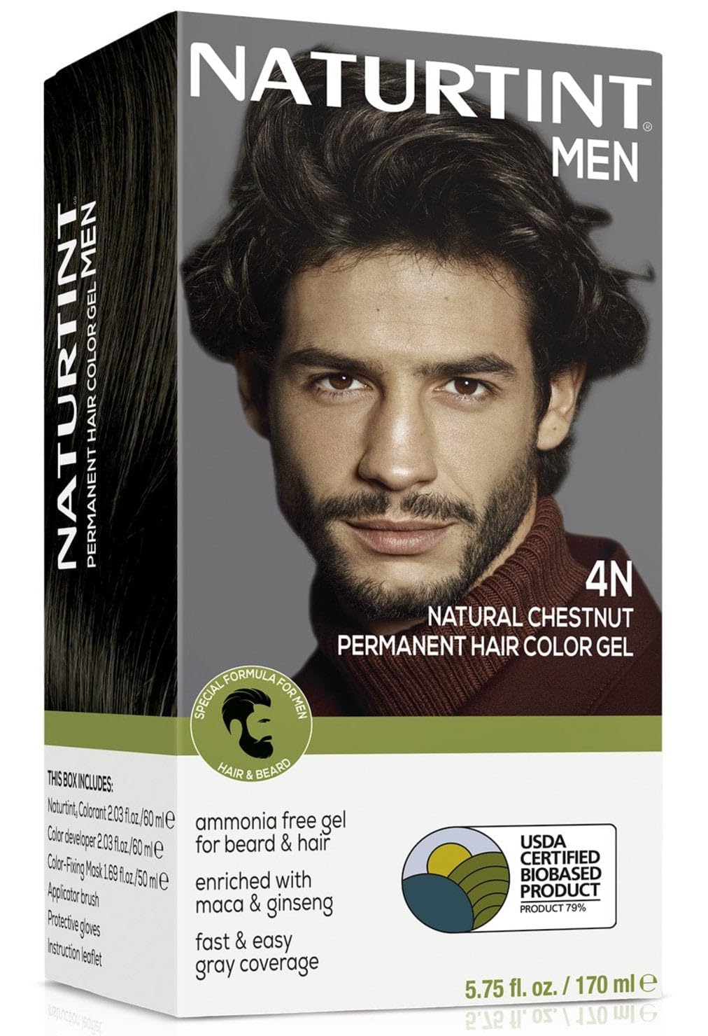 Naturtint MEN Pánská permanentní barva na vlasy 4N Natural Chestnut