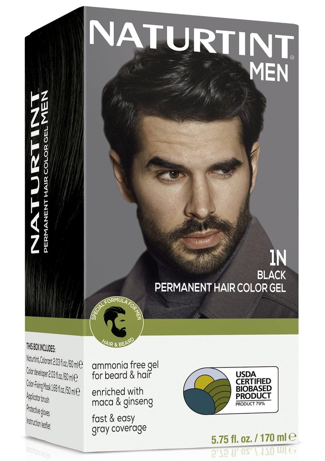 Naturtint MEN Pánská permanentní barva na vlasy 1N Black