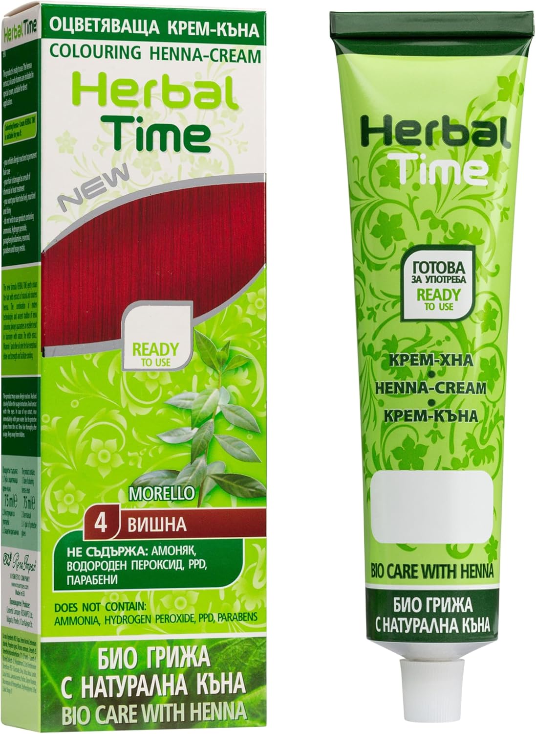 Herbal Time - Henna - 4 Višňově červená , 75ml