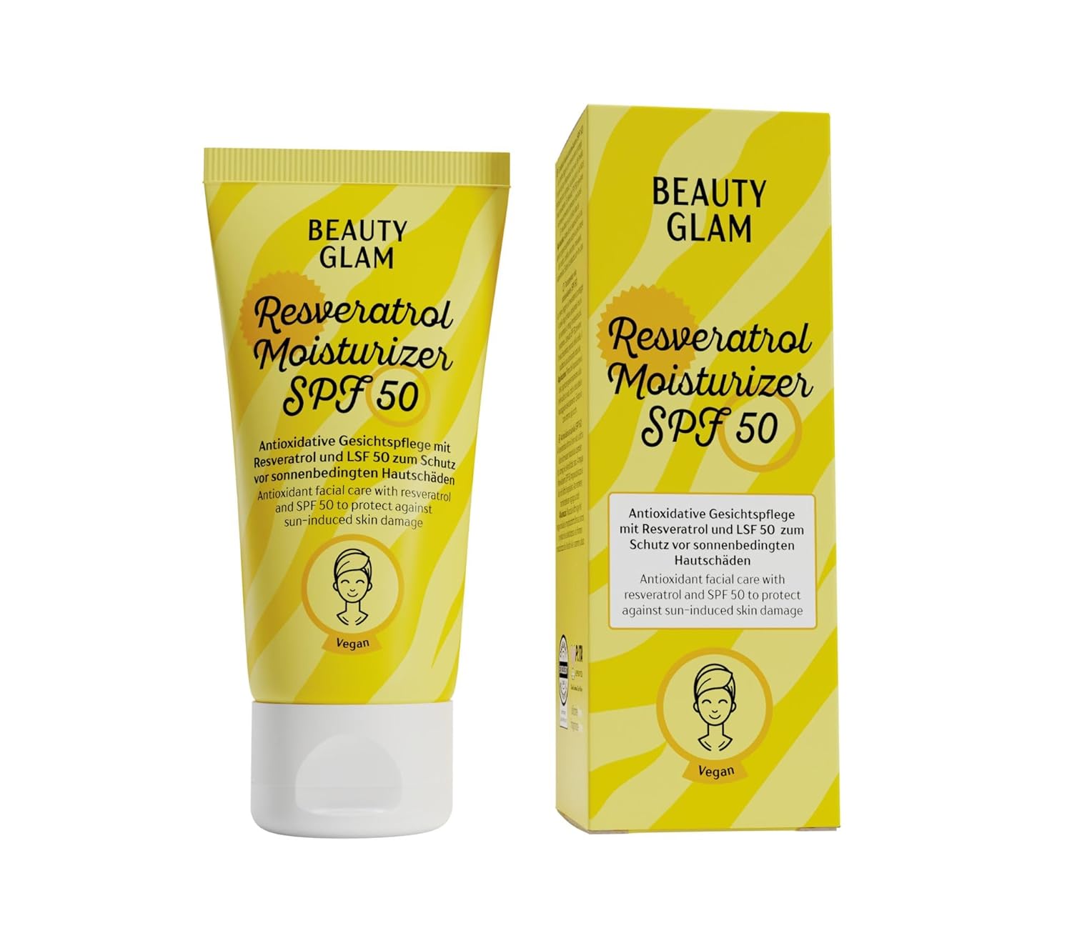 BEAUTY GLAM Hydratační krém s resveratrolem SPF 50 50 ml