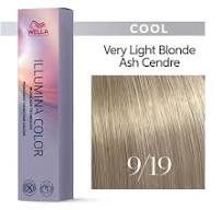 Wella Professionals Illumina Color, odstín 9/19 Very Light Blonde Ash Cendre, 60 ml