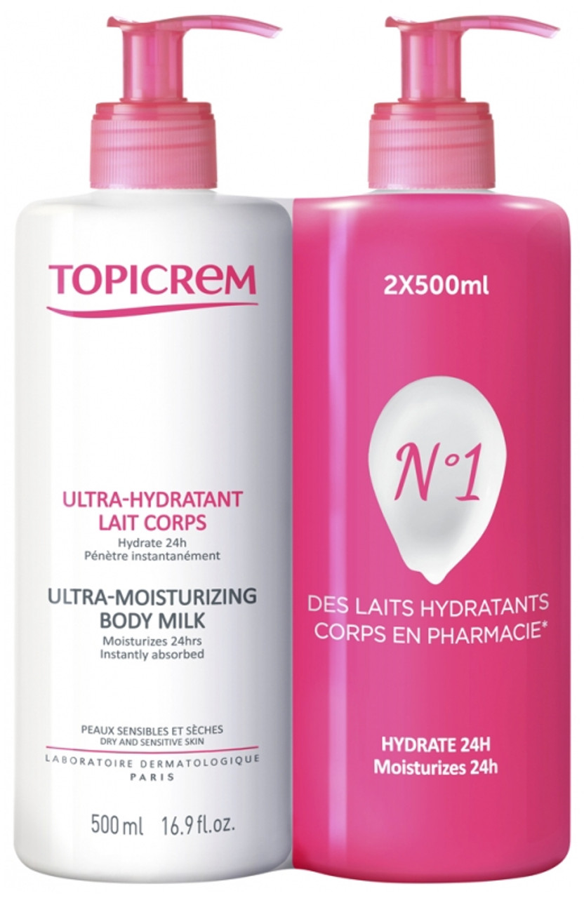 TOPICREM Ultra Hydrant Hydratační tělové mléko,2 x 500 ml
