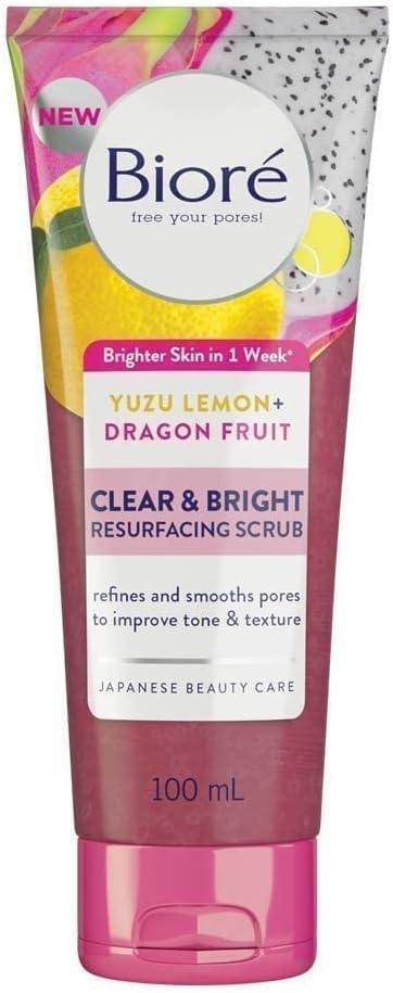 Bioré Biore Clear and Bright Yuzu Lemon + Dragon Fruit Exfoliační peeling 100 ml