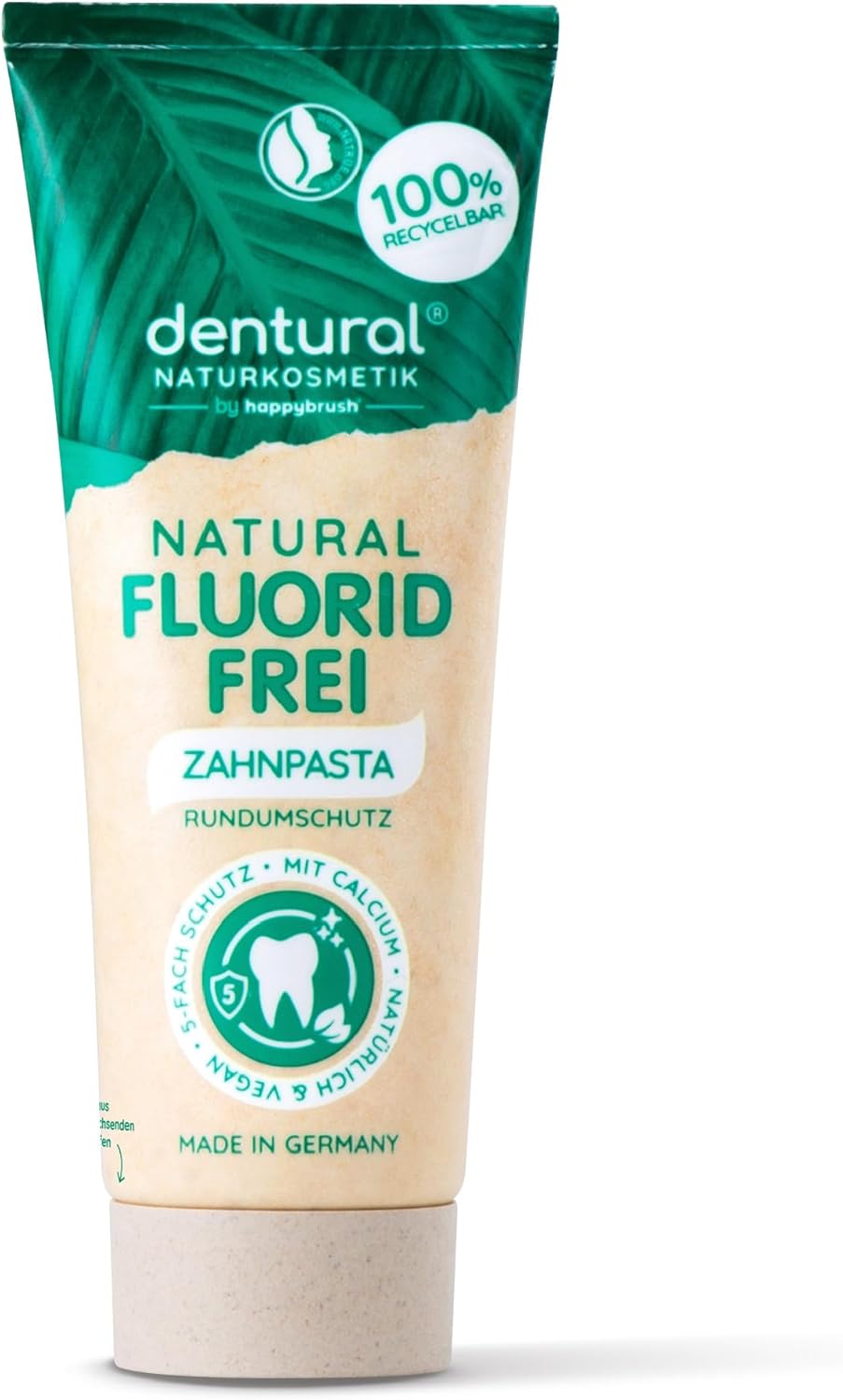 Happybrush dentural Zubní pasta bez fluoridů, 75 ml