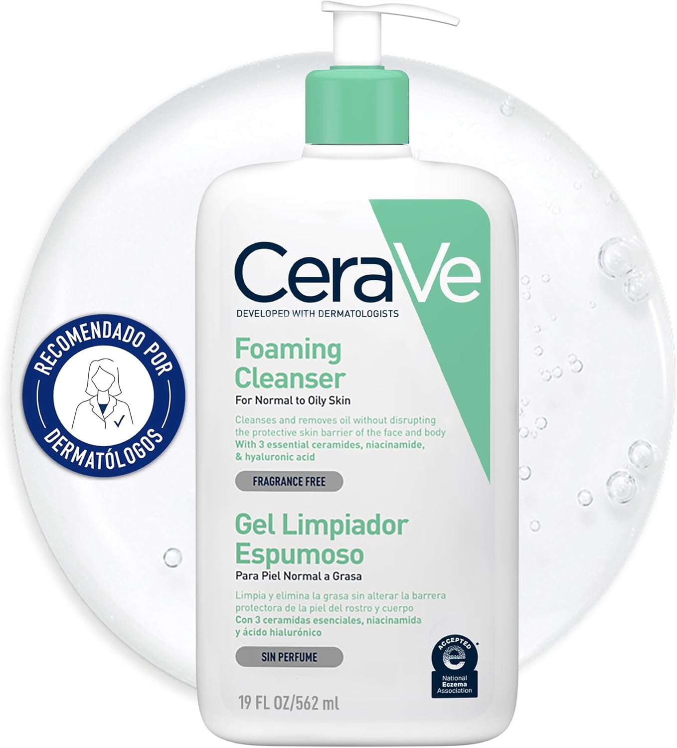 CeraVe - Pěnivý gel - čistí a odstraňuje přebytečný maz, 562 ml (bez dávkovače)