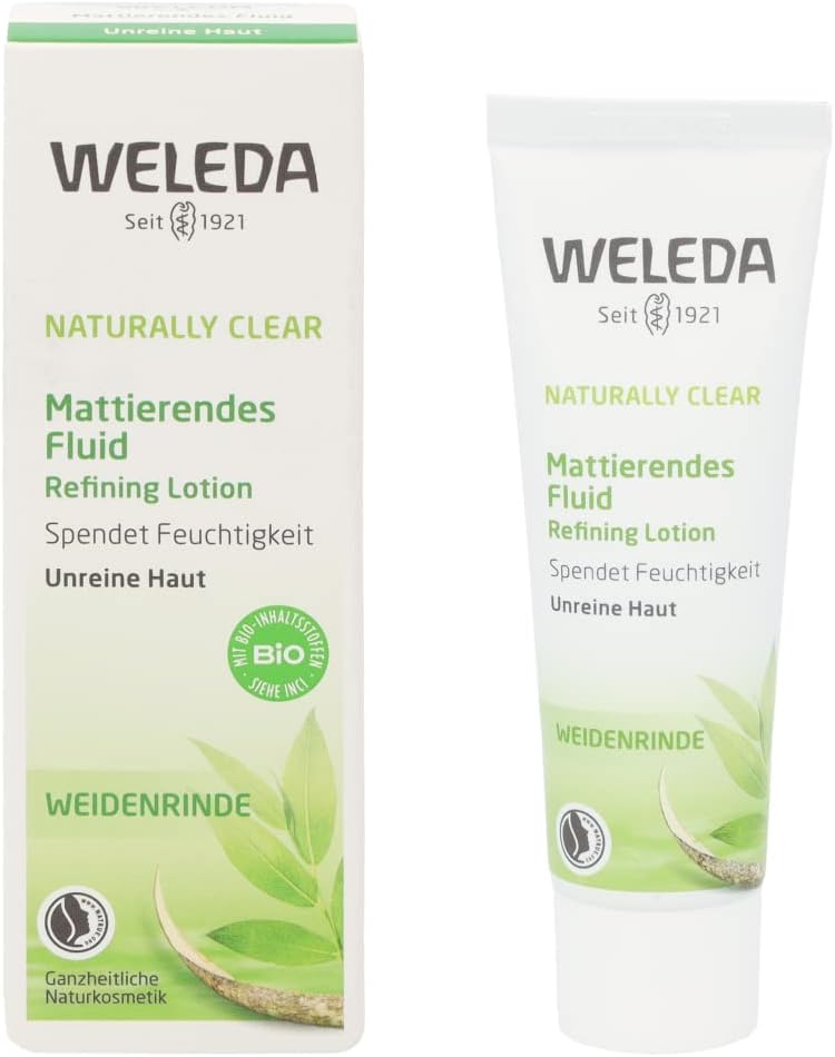 Weleda - Matující fluid - Hydratační krém na obličej pro pleť s nedokonalostmi - 30 ml tuba