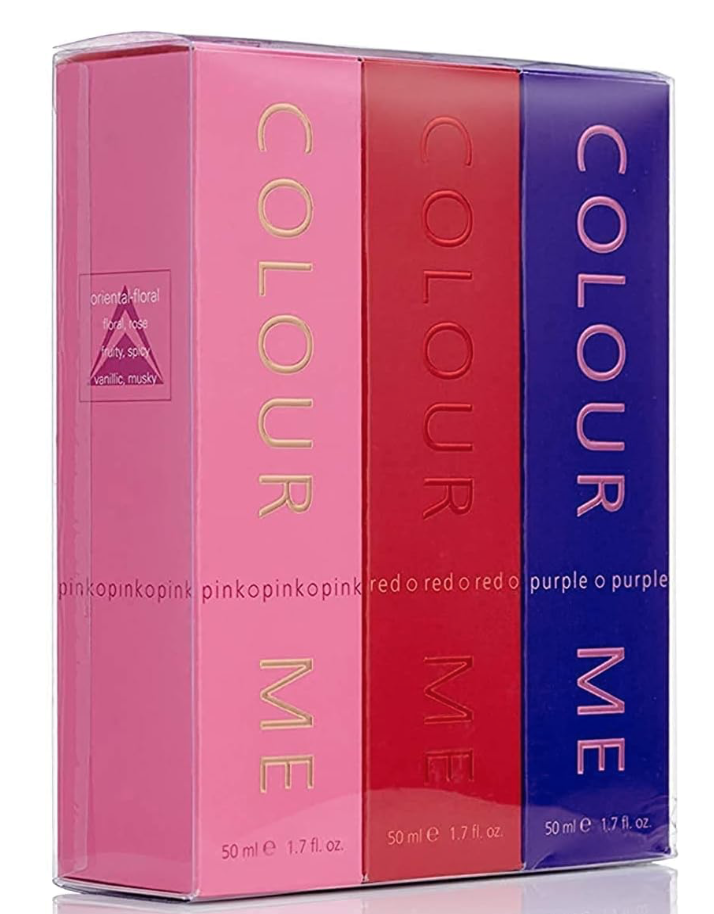 COLOUR ME Pink/Purple/Red Dárkový set EDP, 3 x 50 ml