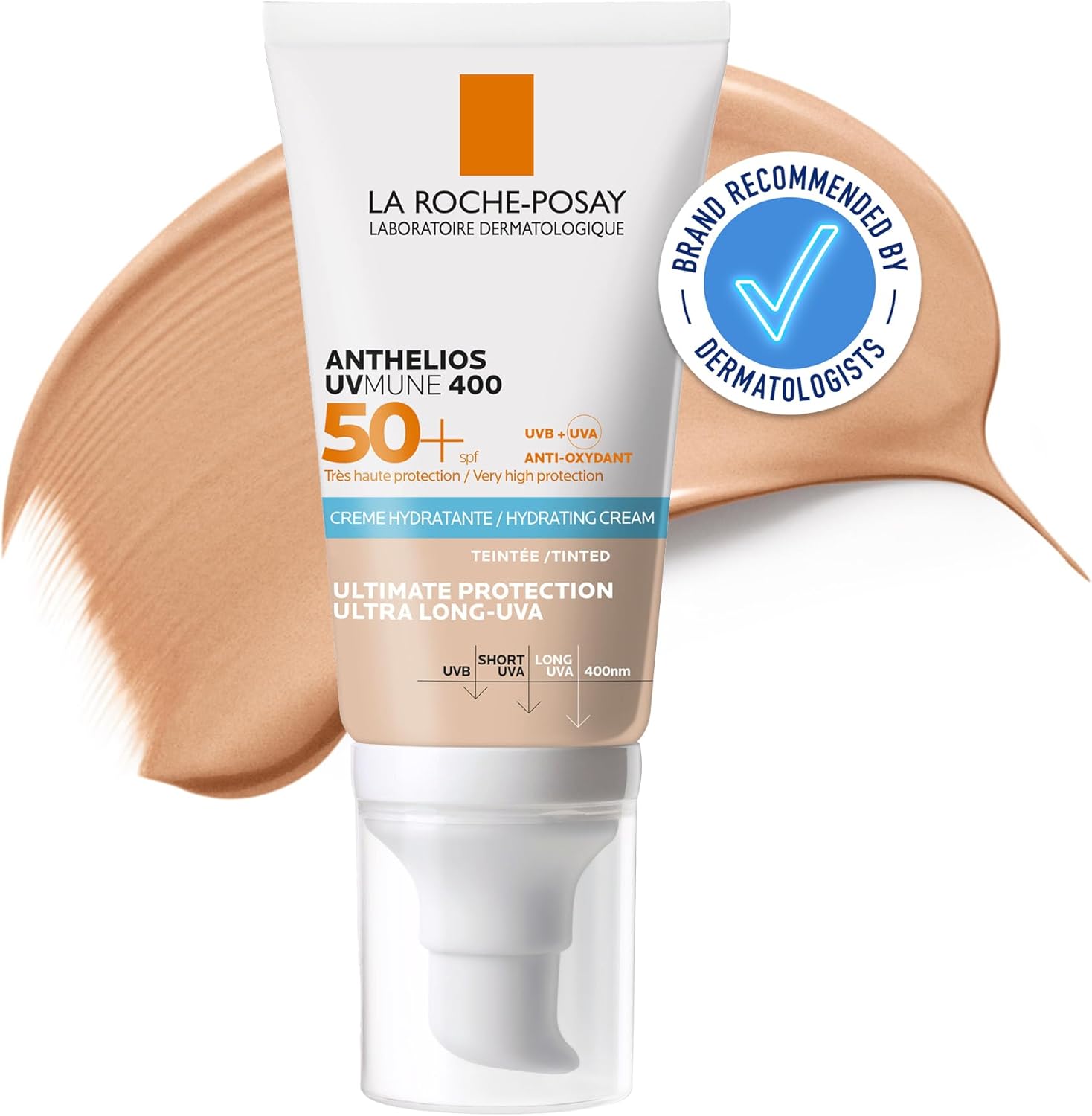 La Roche-Posay Anthelios UVMune 400 hydratační tónovaný opalovací krém SPF50+ pro citlivou pleť 50 ml