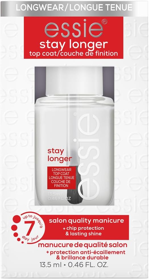 Essie Vrchní lak Stay Longer Premium 13,5 ml - bez krabice