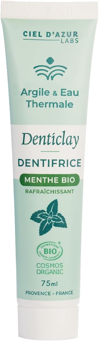 CIEL D'AZUR LABS - Denticlay menthe- Organická zubní pasta s bílým jílem a termální vodou 75 ml