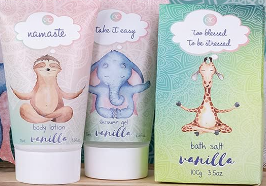 Levně Accentra Anti-stress sada s vůní vanilky, 2 x 75ml + 100g