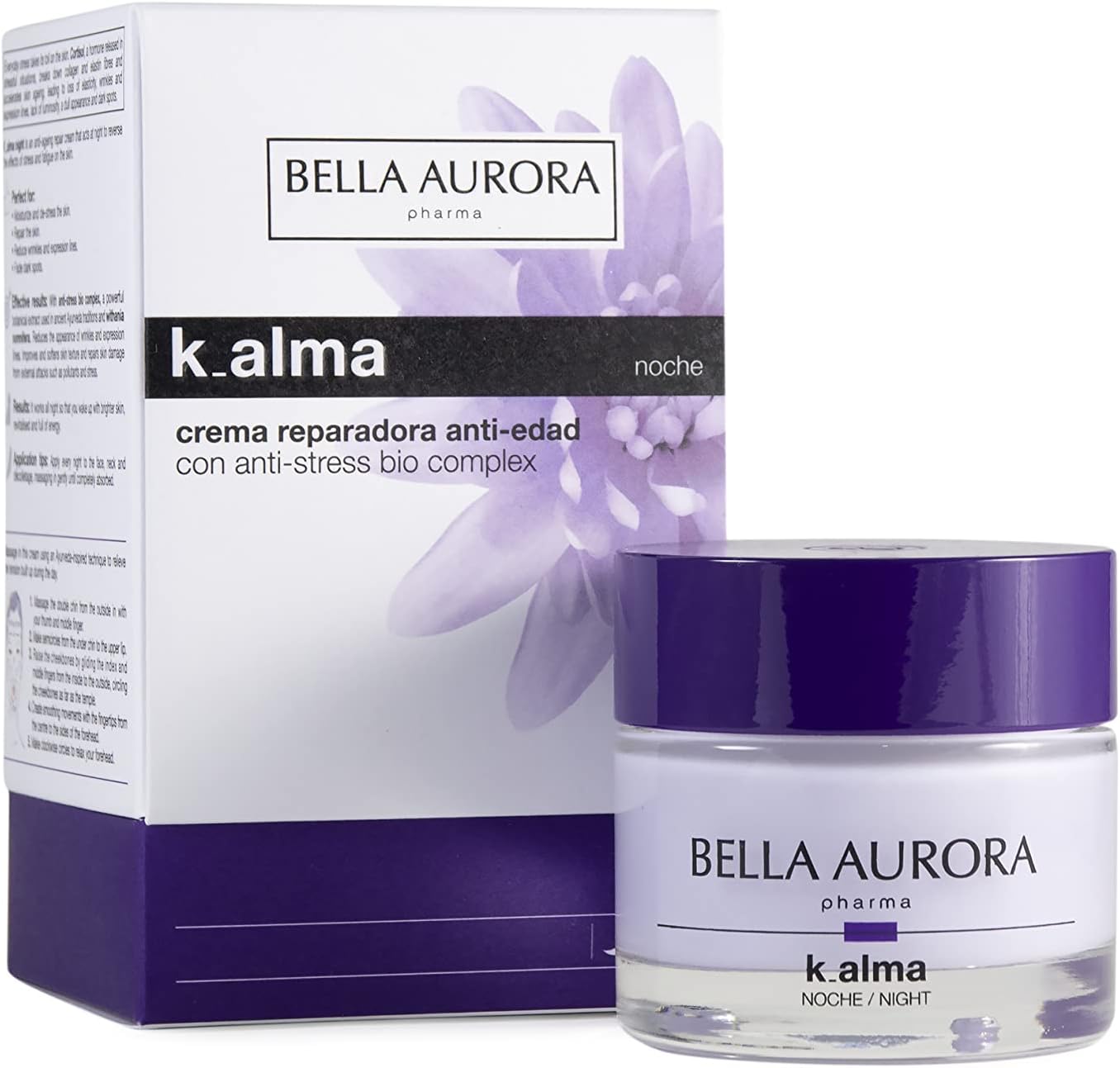 BELLA AURORA Noční zesvětlující omlazující péče K Alma 50ml-bez krabice
