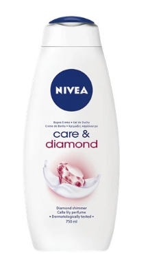 NIVEA Care & Diamond Krémový sprchový gel, 750 ml