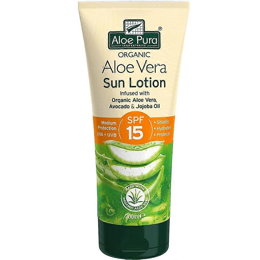 Aloe Pura Aloe Pura, opalovací mléko s aloe vera SPF 15, 200 ml