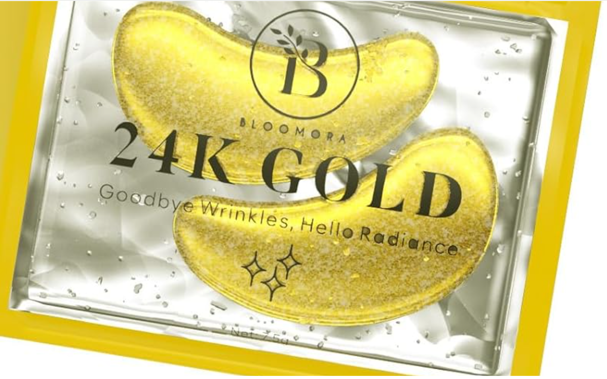 BLOOMORA 24K zlaté oční náplasti proti kruhům pod očima (6 párů)