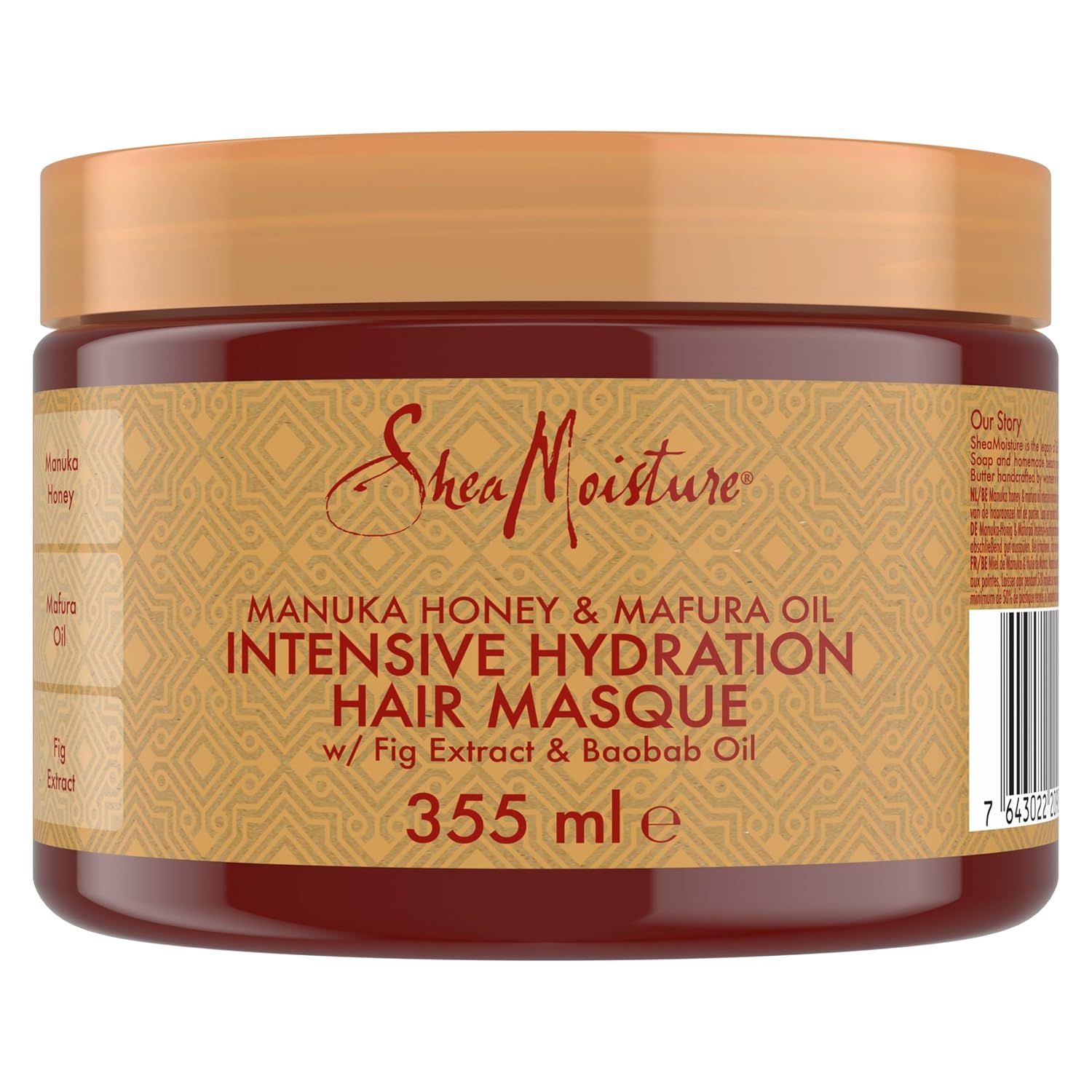 Shea Moisture Manuka Honey & Mafura Oil - Intenzivní hydratační maska na vlasy, 355ml