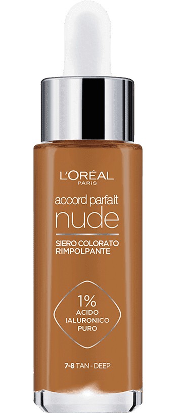 L'Oréal Paris Accord Parfait Nude Plumping Foundation, 30 ml-7-8 Tan-Deep