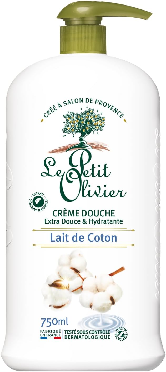 Le Petit Olivier Sprchový krém - Bavlněné mléko 750ml