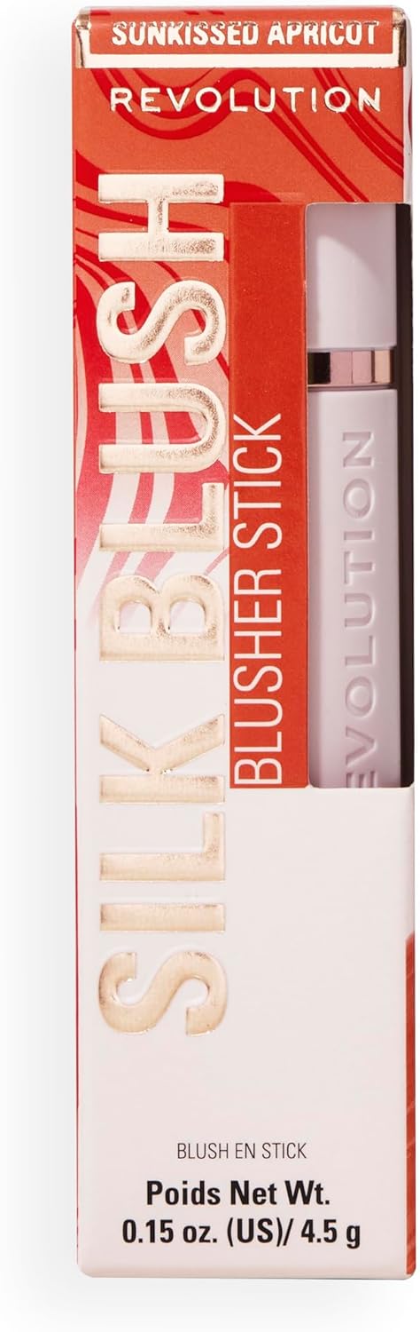 Revolution Revolution, tvářenka Skin Silk Marble Blush Stick Sunkissed Apricot, 4,5 g