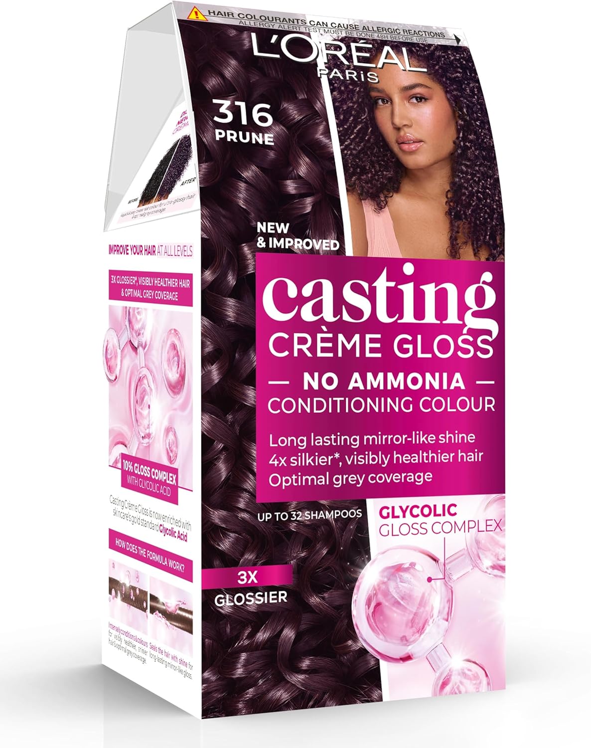 L'Oréal L'Oreal Casting CREME GLOSS Nº316 Prune Švestková-poškozená krabice