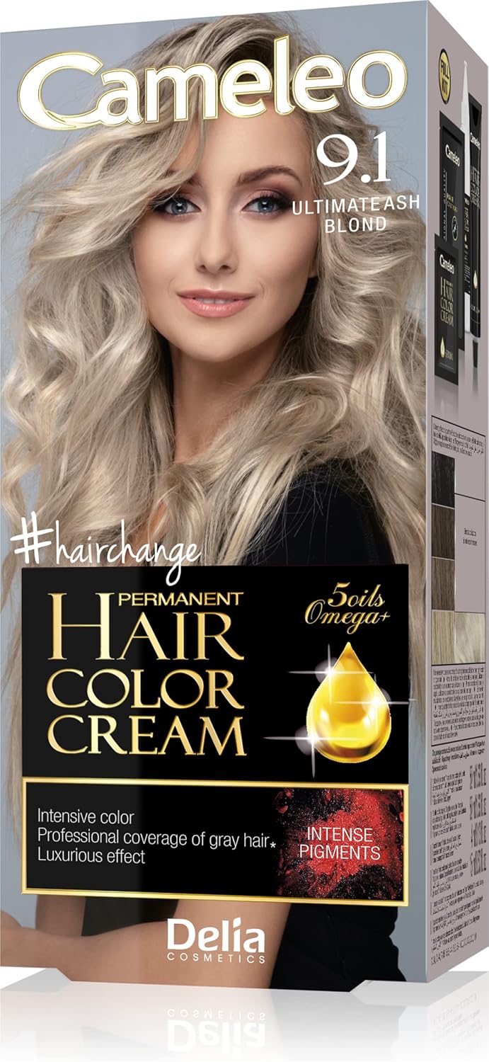 Delia cosmetics Delia cosmerics Cameleo - Permanentní krémová barva na vlasy 9.1 Ultimátní popelavá blond