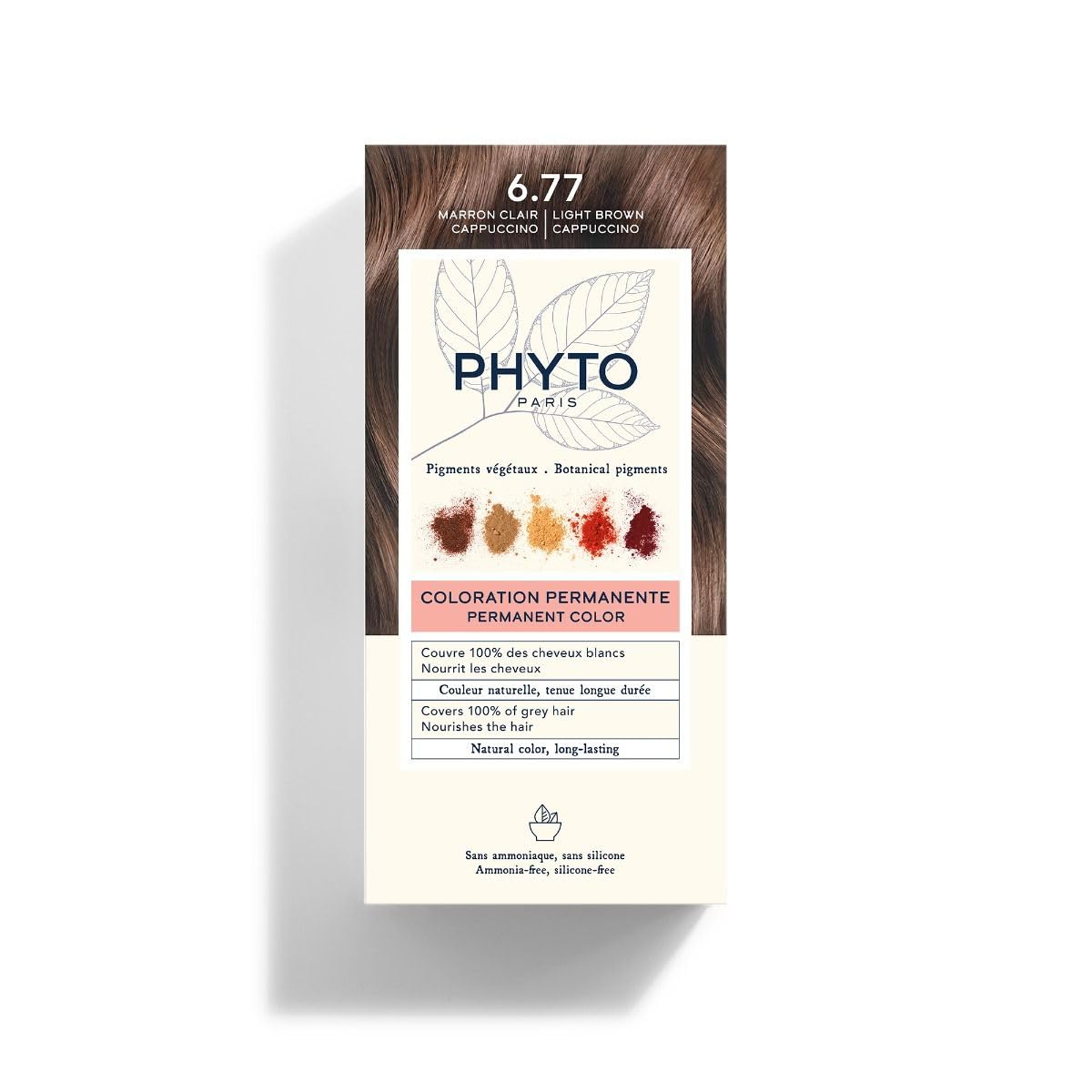 Phyto Paris  Permanent Hair Color 6,77 Světle hnědá cappuccino