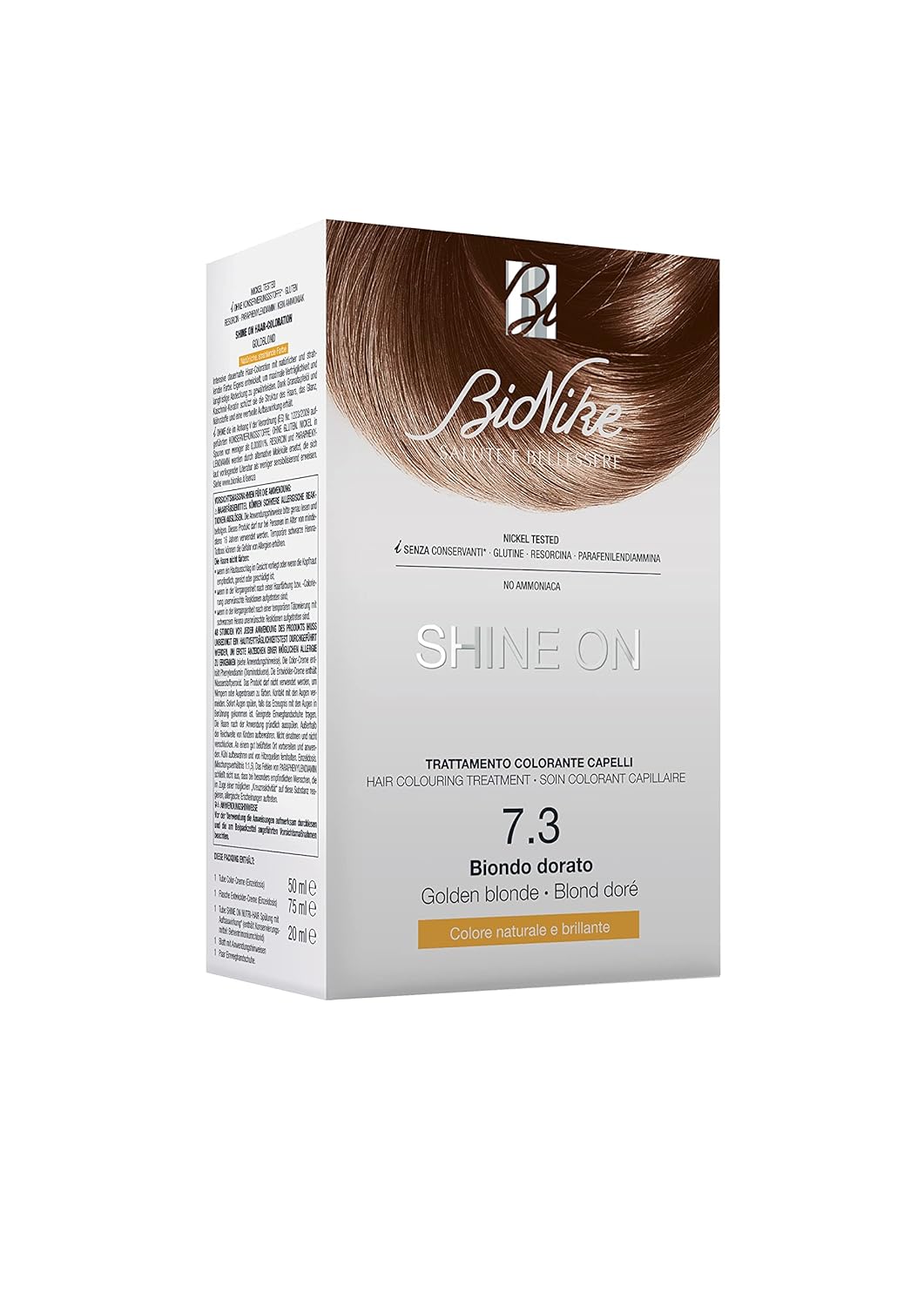 BioNike Shine On Treatment Barvy na vlasy - 7.3 Zlatá blondýnka