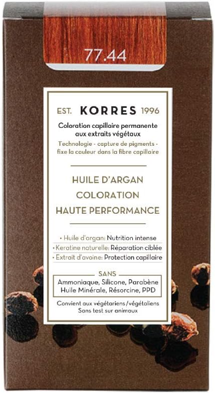Korres Argan Oil Advanced permanentní barva na vlasy-77.44 Intenzivní blond bronzová