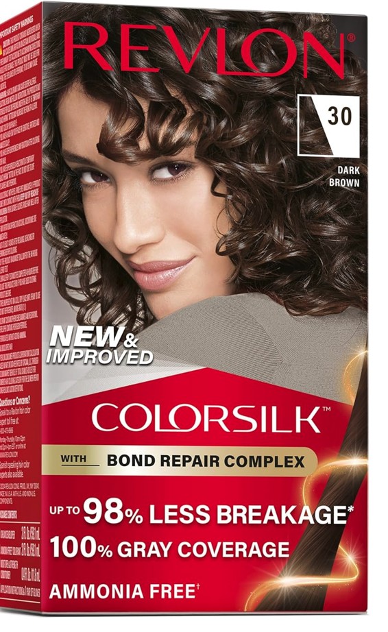 Revlon Colorsilk beautiful color Permanentní barva na vlasy s keratinem, bez amoniaku, 30 tmavě hnědá