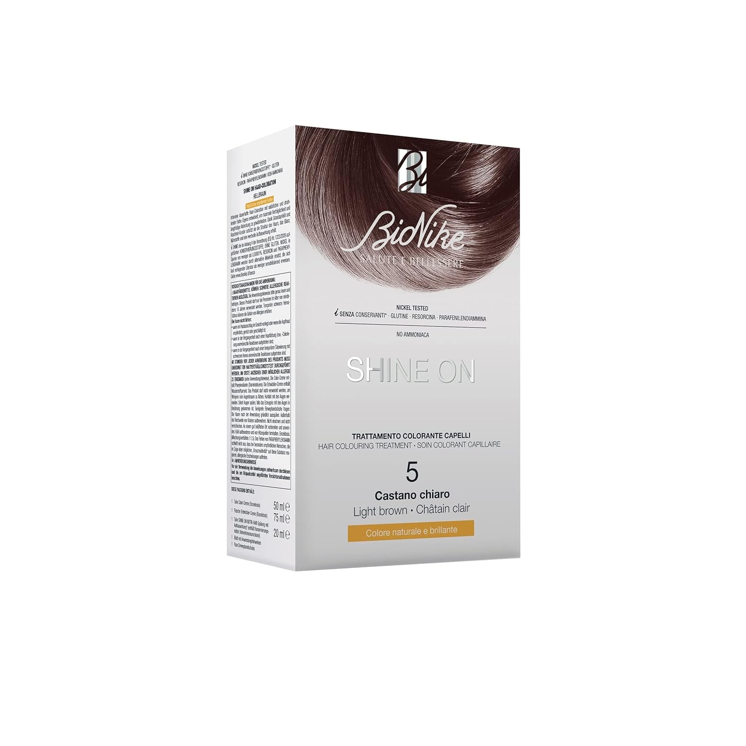 BioNike Shine On Treatment Barvy na vlasy - 5 Světle hnědá