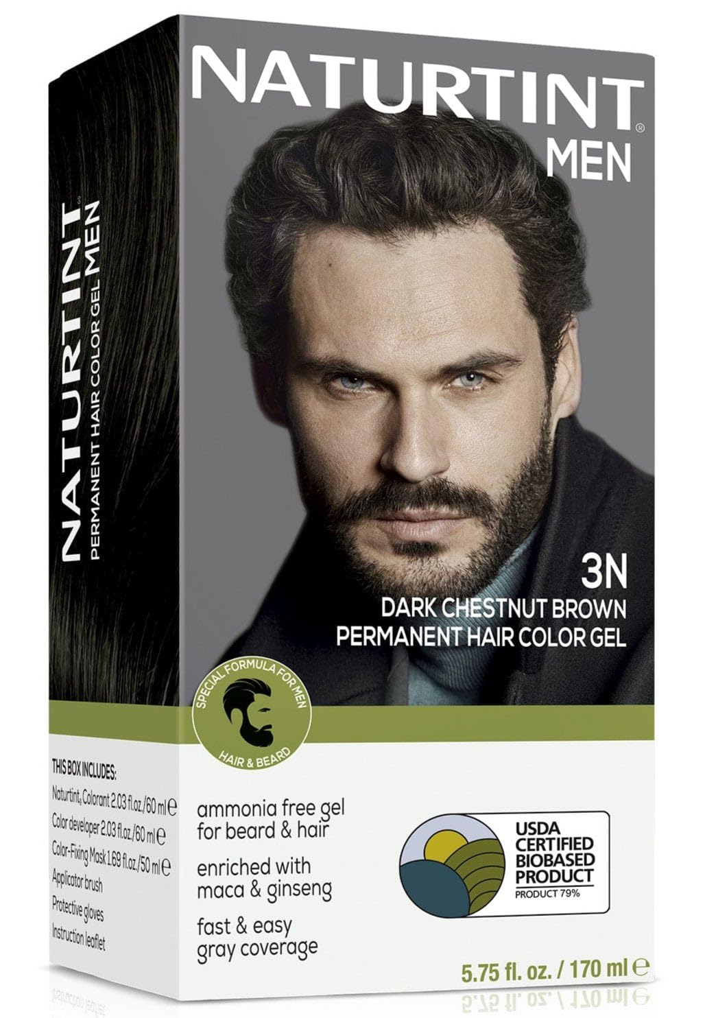Naturtint MEN Pánská permanentní barva na vlasy 3N tmavě kaštanově hnědá