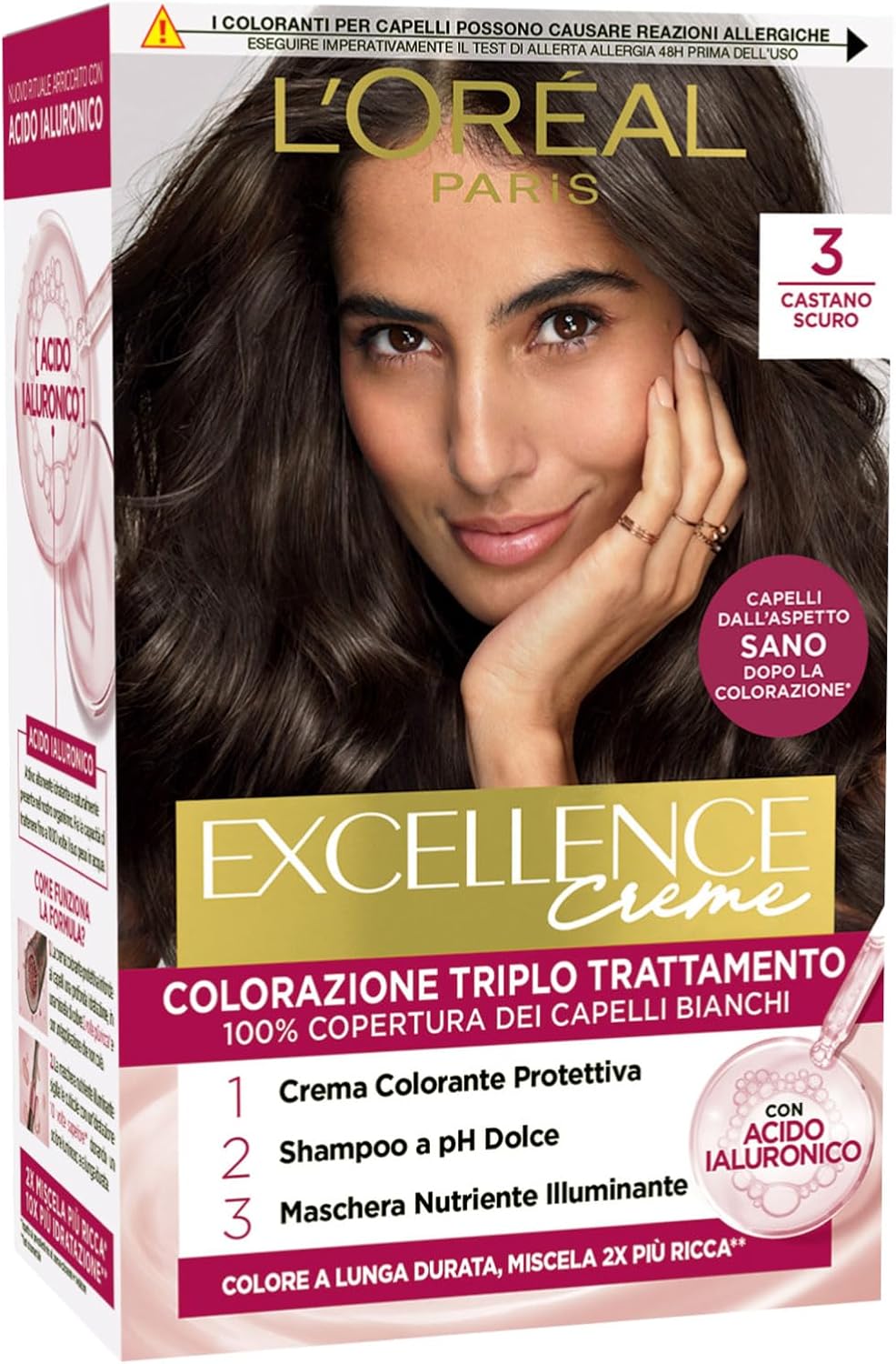L'Oréal Paris Excellence Crème - 3 tmavě hnědá