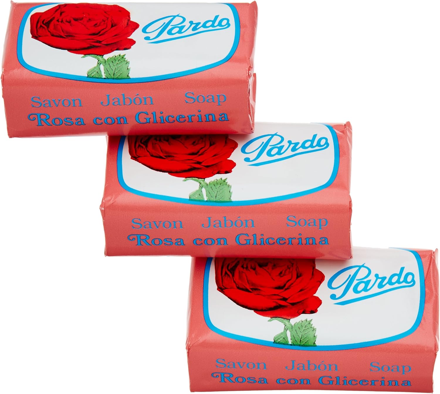 Pardo Bulharské růžové mýdlo s glycerinem - balení 3x125 g