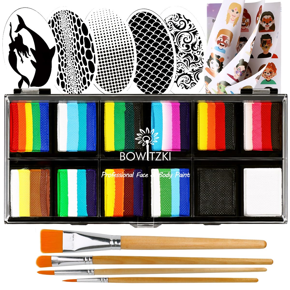 Bowitzki sada na malování na obličej rainbow 12 x 10 g
