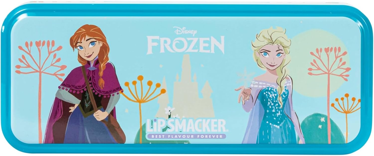 Lip Smacker Frozen Picnic Travel Beauty Tin, třípatrová dívčí make-up sada s motivem Frozen