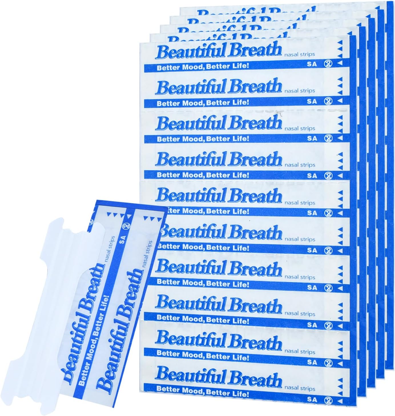 Levně ine Beautiful Breath Neviditelné a průhledné nosní proužky (66 mm * 19 mm) 100ks-nekompletní balení 97 ks