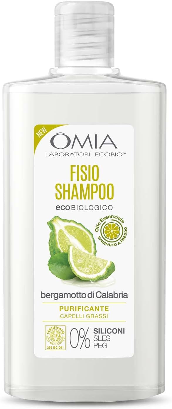 Omia Omia, Fisio šampon s bergamotovým olejem, pro mastné vlasy 200 ml