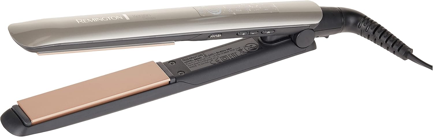 Remington S8590 Keratin Therapy Pro žehlička na vlasy-šedá-Zánovní